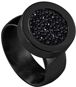 Quiges in acciaio inox lucido mini Coin Anello 16 mm con mini Coin Starter Set (misure 16 mm fino a 20 mm) # 423, acciaio inossidabile, 20, colore: nero, cod. SLSRS42319