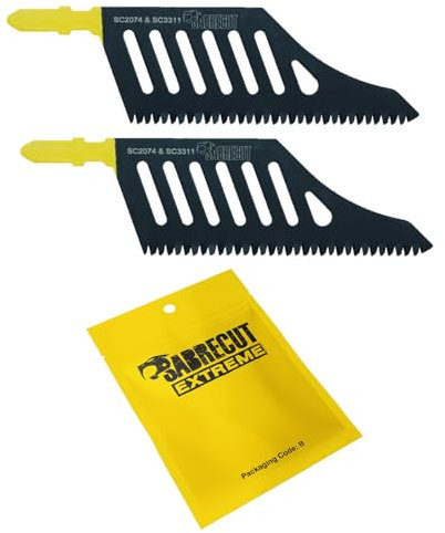 2 hojas de sierra de calar SabreCut JSSC2074_2 T Shank HCS Wood Flush Cutting DT2074 Compatible con Dewalt, Bosch y muchos otros