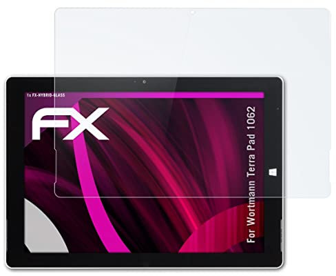 atFoliX Protection Écran Film de verre en plastique compatible avec Wortmann Terra Pad 1062 Verre film protecteur, 9H Hybrid-Glass FX Protection Écran en Verre trempé de plastique