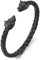 OIDEA Herren Armband Edelstahl Armband, Dopplte Wolf Köpfe Geflochten Armband Armreife, Silber Gold Schwarz
