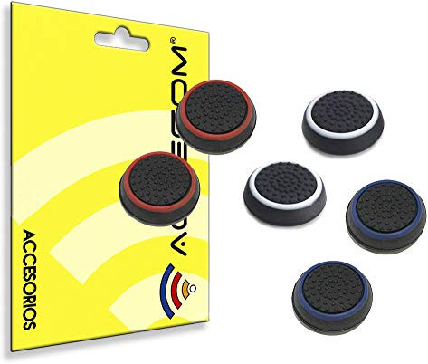 actecom 3 Pares Funda de Goma Compatible con Joystick Mando Sony Playstation Dualshock 4 PS4/Slim/Pro Xbox One Eje L3 R3 Gomas (Tres Colores)