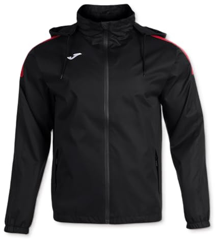 Joma - Anorak Urban IV, Talla 2XL, Color Negro Rojo