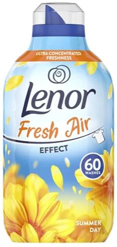 Lenor Fresh Air Effect Summer Day Fabric Conditioner,Feels Fresh with Floral Scent, 840ml (60 Washes)