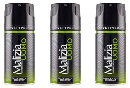 Vetiver Herren-Deodorant Spray mit Duft von Vetiver 150 ml (3 Stück)