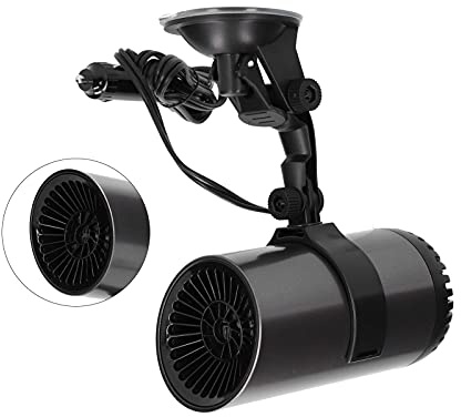 Ventilatore Antiappannante per Riscaldatore per Auto, Sbrinatore Portatile 2 in 1 Plug And Play con Ventosa con Supporto Rotante a 360° Riscalda il Tuo Inverno