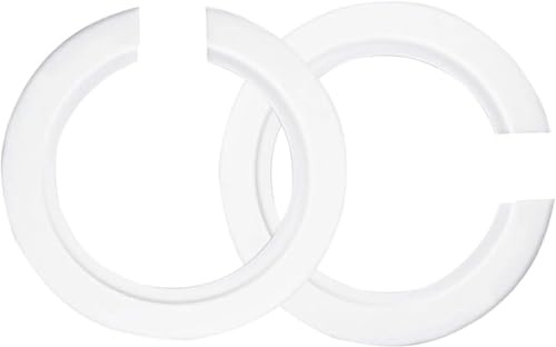 2 Pack E14 to E27 Lampshade Ring - White Plastic Lampshade Adapter - 29mm to 42mm Screw Fitting Converter Washer - Replacement Fittings