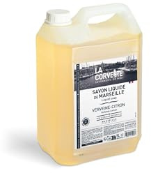 La Corvette – Savon Liquide de Marseille Verveine Citron – 5L – 96% d’Ingrédients d’Origine Naturelle – Extra Doux – Format Économique