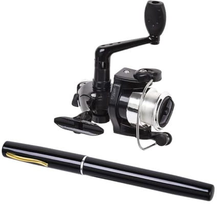Whoasyst Pocket Telescopic Fishing Rod Set With Reel For Winter Ice Light Weight Small Pen Styles Telescopic Fishing