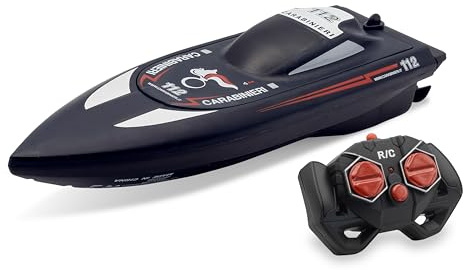 Palmitessa Barca Telecomandata Professionale con Telecomando 2.4GHz, Motoscafo Radiocomandato per Bambini e Adulti, RC Boat Barchetta Alta Velocità, Regalo per Piscine e Laghi Grande 20 cm