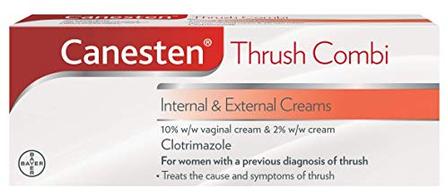Canesten Thrush Combi Internal & External Creams for Thrush Treatment | Clotrimazole | Two-Step Complete Relief Thrush Treatment