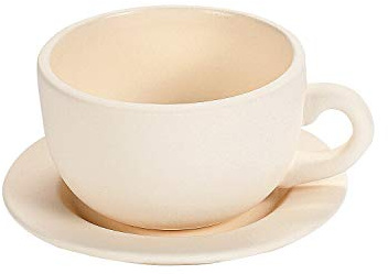 Fun Express Paint Your Own Ceramic Tea Set for Girls 4-8 - DIY Teacup Planter Kit with Saucer Makes 6 Sets | Kids Tea Party Crafts, Pottery Painting Kit & Unique Plant Pots for Indoor Gardens