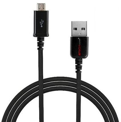 TECHGEAR Ladekabel Extra Lang 2 Meter/6,5 Feet USB Data Sync Kabel für Samsung Galaxy A6 2018, A3 A5 2016, J6 2018, A7 2018, J3 J5 2017, J3 J5 2016, Note 4 3 2 1, S3 S4 S5 S6, S7, S7 Edge