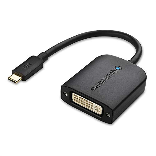 Cable Matters USB C to DVI Adapter (USB-C to DVI Adapter) in Black - Thunderbolt 4 / USB4 / Thunderbolt 3 Port Compatible with MacBook Pro, Dell XPS 13, 15, HP Spectre x360, Surface Pro and More