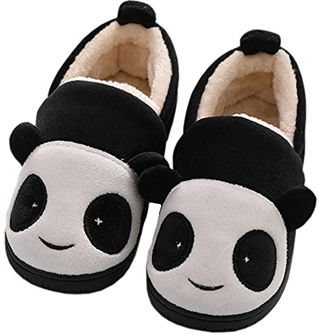 KVbabby Zapatillas de Estar por Casa para Niñas Niños Invierno Zapatillas Interior Casa Caliente Pantuflas Mujer Suave Algodón Calentar Negro 32-33 EU (Fabricante: 220)