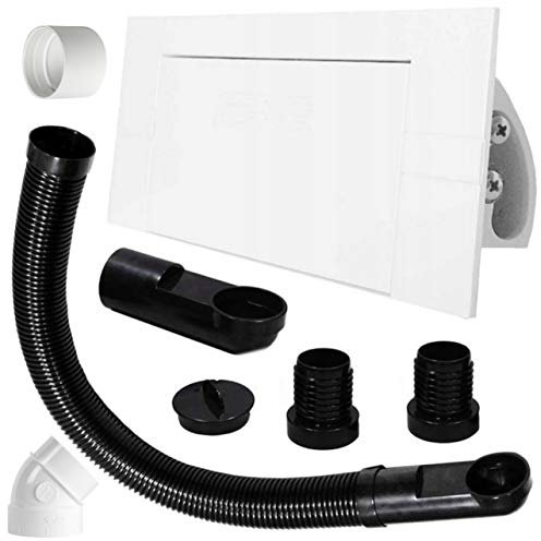 KITVAC Sockeleinkehrdüse Sockeldüse Kehrleiste Saugschaufel Zentralstaubsauger (Weiß)