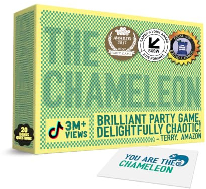 The Chameleon: Award-Winning Bluffing Board Game for Family, Adults & Friends | Includes 80 Extra Secret Words | Who is The Imposter?