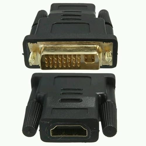 Multibao 2 Packs DVI-I (24+5) Male TO HDMI Female Adapter Connector Converter Gold Plated