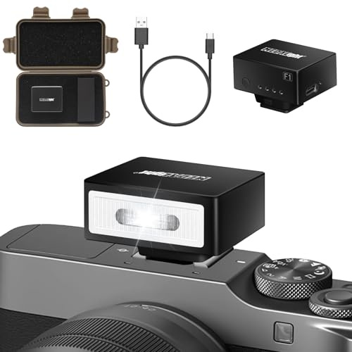MEDALight F1 Mini Camera Flash Camera Flash Speedlite for Ricoh (GR3/GR3X,etc.) Nikon/Canon/Fuji,Digital Film Cameras,Mini hot Shoe Flash for DSLR Camera（Not Compatible for Sony ZV-1F.