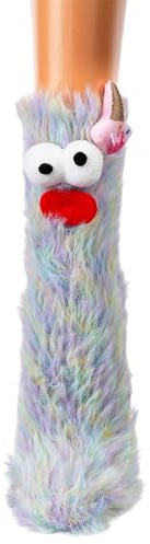 Chaussettes douillettes avec visage I Femme I Garçon I Fille I Chaussettes pour femme I Chaussettes amusantes I Chaussettes (1 paire) I Amusantes Multicolore I 3D I Chaussettes amusantes I Fourrure I
