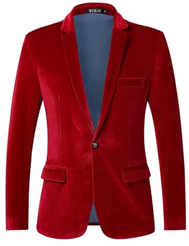 Rrongwn Sakko - Giacca da uomo Regular Fit in velluto, blazer da lavoro, moderno, per matrimoni, abito classico, tempo libero, slim fit, smoking, giacca confortevole in velluto, giacca confortevole in