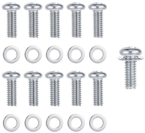 Lot de 10 vis cruciformes M4 x 10 mm Vis à tête bombée Boulons acier inoxydable Accessoires pour support TV et fixation