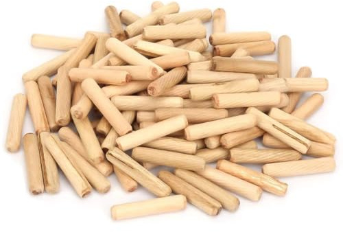 Goupilles en bois rondes cannelées, chevilles artisanales en bois pour Joints de travail du bois, matériau en hêtre, taille 6mm 8mm 10mm, paquet de 100 pièces (10*50mm un paquet)