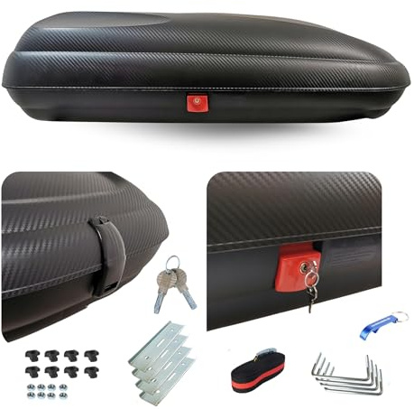 Takbox VDP-BA400 + relinghållare CRV107ANERO kompatibel med BMW Serie 5 Touring (F11) 2010–2017