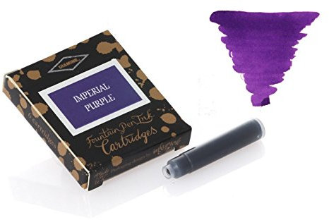 Diamine Ink Cartridges 6's Small International Size Imperial Purple