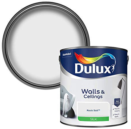 Dulux Silk Emulsion Paint For Walls And Ceilings - Rock Salt 2.5 Litres