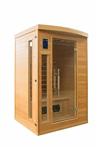France Sauna - SN-Apollon-Q2 - Sauna Infrarouge Apollon - Interruttore on/off - Purificazione della Cabina Tramite Ionizzatore - Cromoterapia 7 Colori - 2 posti
