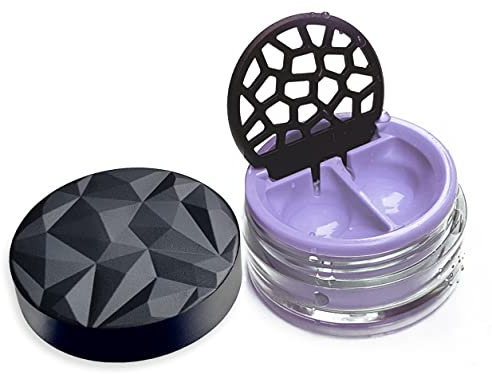 Lensbix Kontaktlinsenbehälter Geometric. Erwachsenes Accessoire mit futuristischem 3D Deckeldesign. Das stilvolle Geschenk für alle die gerne Linsen tragen. (No30 Lavendel)