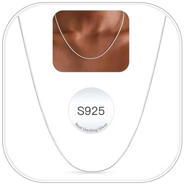 FUNEIA Cadena de plata de ley 925 para mujer ajustable | cadena de extensión y un ancho de 0,75/1/1,2/1,3/1,5, cadena de plata 925 sin colgante, 40 cm-60 cm