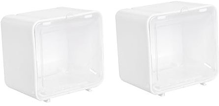 Lurrose 2stücke Mini Aufbewahrungsboxen Aus Robustem Pp Transparente Multifunktions-Organizer Für Handbücher Büromaterialien Und Klebeband Stoßfest Und Verschleißbeständig Für Schreibtisch