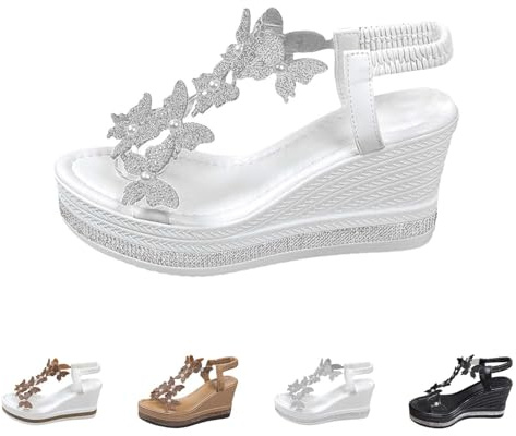 Sandales décontractées pour femme avec boucle de ceinture creuse, chaussures romaines plates d'été tendance pour femme, blanc, 37.5 EU