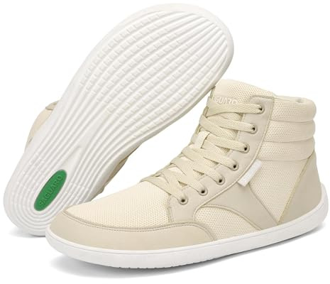 SAGUARO Mujer Hombre Barefoot - Zapatillas Barefoot Casual Calzado Respetuoso Zapatos Pies Anchos Calzado Minimalista Beige, Gr.40
