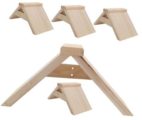 NOLITOY 5 Stück Teiliges Holz Tauben Sitzbrett Vogelstange Stabil rutschfest für Papageien Wellensittiche Medium Große Vögel Spielerisches Vogelspielzeug für Tauben Vogelkäfige