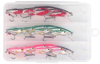 Abborrbeten 3 Sjunkande Beten med Krokar | Fiskebete för Sportfiskare Sjö Älv Damm Kanal Crappie Gädda