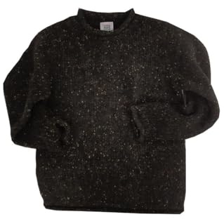McLaughlin's Irish Shop Irischer Herrenpullover aus Tweedwolle mit kleinem Rollkragen (XL)