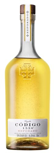 Código 1530 Reposado Ultra-Premium Tequila, Award-winning, 100 Percent Blue Weber Agave, Aged 6 months in Cabernet wine barrels, 70cl/700ml, 38 Percent ABV