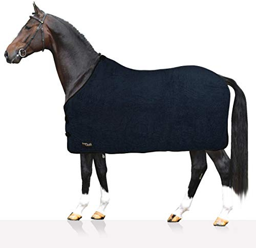 Tecno, Coperta in Spugna Cloth, di Ottima Fattura, Utile per Proteggere Il Cavallo dagli Sbalzi di Temperatura, dalla Pioggia e dagli Insetti, Blu 155 cm