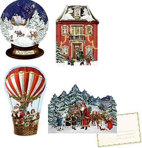 Mini-Adventskalender – Nostalgische Weihnachten: (4 Motive x 6 Ex.)