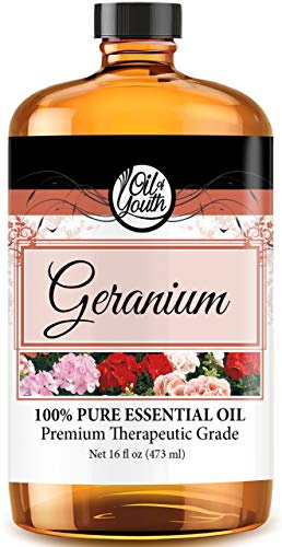Oil of Youth Essential Oils 16 fl oz – Geranium Essential Oil for Diffuser & Aromatherapy