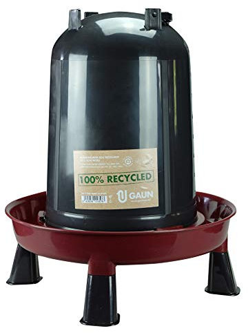 Geflügeltränke Hühnertränke Wachteltränke mit Füßen, aus Recyclingmaterial mit Bajonettverschluss und Aufhängung (1,5 L bis 10 L) Made in Europe