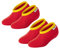 TippTexx 24 Stiefelsocken, 1 oder 2 Paar, Gummistiefelsocken mit Nässeschutz und ANTI-LOCH-GARANTIE für Damen, Herren u. Kinder (Rot/Damen-Kinder100% Baumwolle - 2 Paar, 39-40)