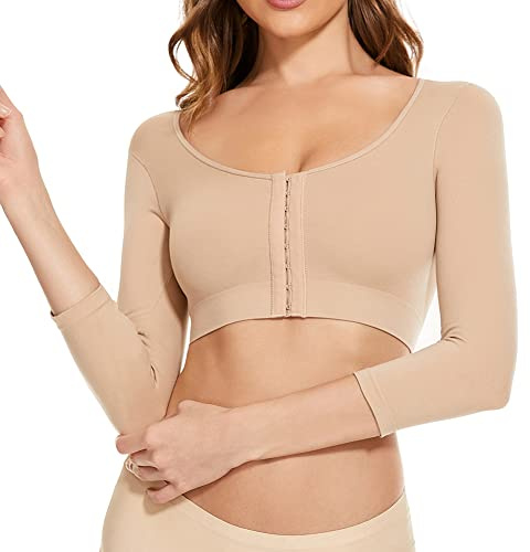 KSKshape Manchon Compression Bras Femme Manches Fermeture Avant Amaigrissement pour Femme