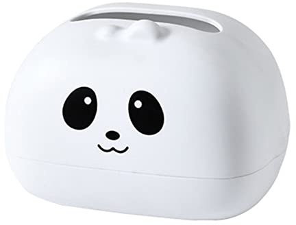 Uposao Caja de pañuelos de dibujos animados, caja de almacenamiento de pañuelos, caja de pañuelos de plástico, dispensador de toallas de papel, dispensador de pañuelos cosméticos para el hogar, baño,
