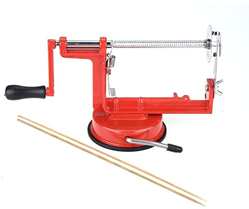 Tomotato Affettatrice Manuale per Spirale, Tagliapatate con Lama in Acciaio Inossidabile e Base a Ventosa, per Patate, Verdure, Frutta, Cucina Domestica, Ristorante