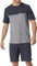 Schiesser Herren Schlafanzug kurz Rundhals - Nightwear Set, Kohle_181167, 50