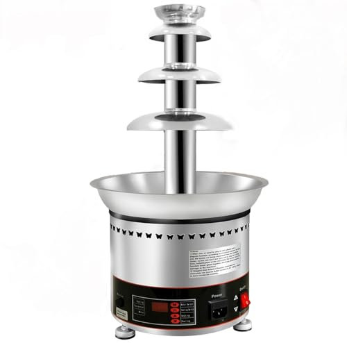 Máquina de Fuente de Chocolate Comercial, diseño de 7 Niveles con Pantalla Digital, Funcionamiento Continuo de 10 a 12 Horas para Bodas y Fiestas ()