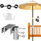 TaiXinYuly Support Parasol Balcon, Porte-Parasol en Métal Ø25-38mm,Pince de Fixation Parasol,Pince de Parapluie Réglable pour Balcon,pour balcons, Jardins, Tables ou Balustrades
